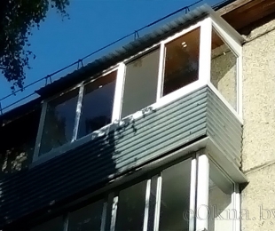 Балконная рама из алюминия. Заславль. №7